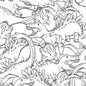 Totally Roarsome Dino Outlines - Flannel