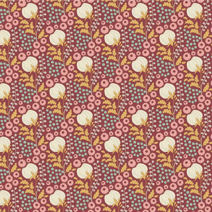 Cotton Field - Maroon